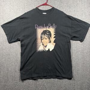 Vintage Patti LaBelle M&O Knits Shirt Mens XL Black When A Woman Loves R&B